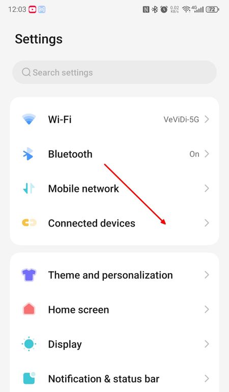 Open your phone’s settings