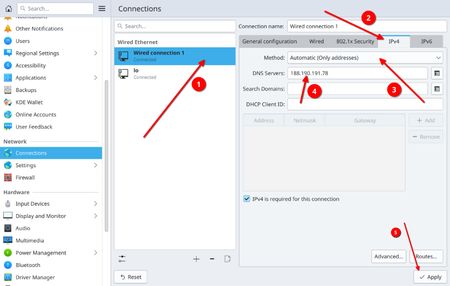 Configure the use of the ADnull DNS server